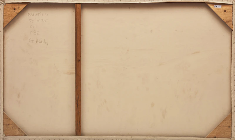 Gregory Hardy, Rapefield, oil on canvas, 1982 - view 3