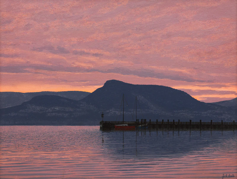 Jack Davis, Naramata Sunset, acrylic on canvas board - view 1