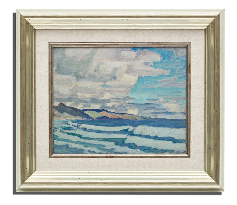 James Edward Hervey MacDonald, Surf, Barbados, oil on board, 1932 - view 2