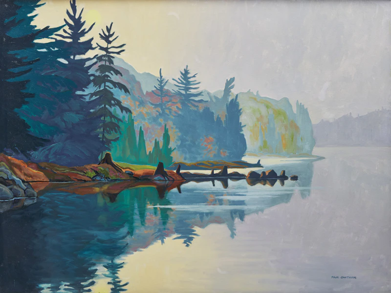 Paul Gauthier, Misty Shoreline, oil on canvas