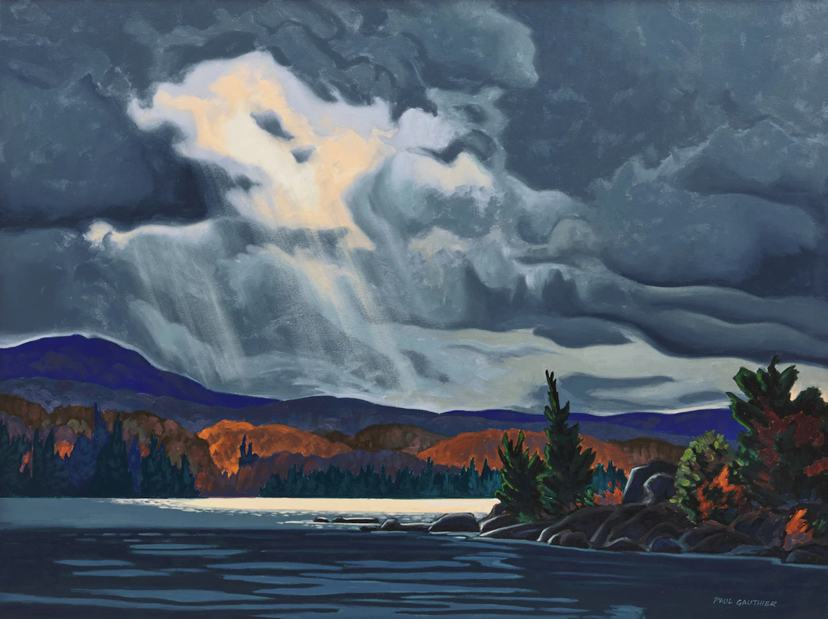Paul Gauthier, Lakeshore Cloud Break, oil on canvas