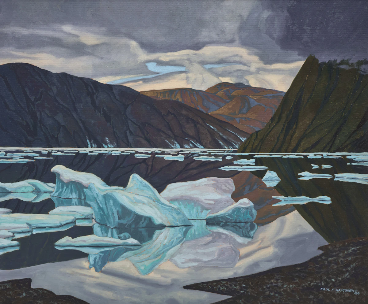 Paul Gauthier, Lindstrom Peninsula, Grise Fiord, oil on board, 1988