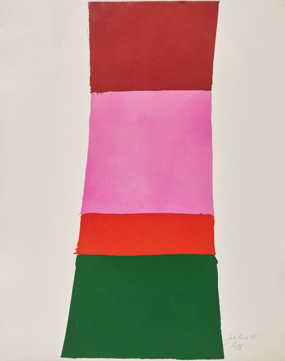 Jack Hamilton Bush, Nice Pink, colour serigraph, 1965