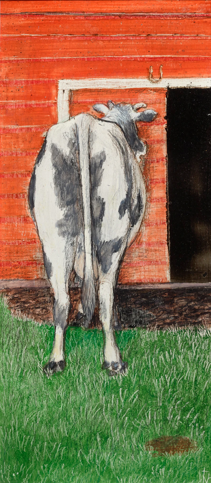William Kurelek, Barbara Bawling for her Baby, mixed media on board