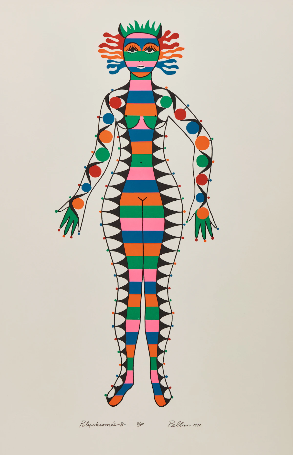 Alfred Pellan, Polychromée B, colour serigraph, 1972