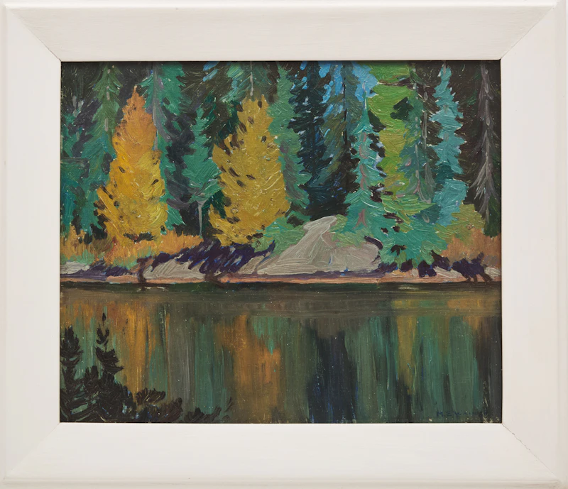 Mary Evelyn Wrinch, Water's Edge, Temagami, oil on board - view 2