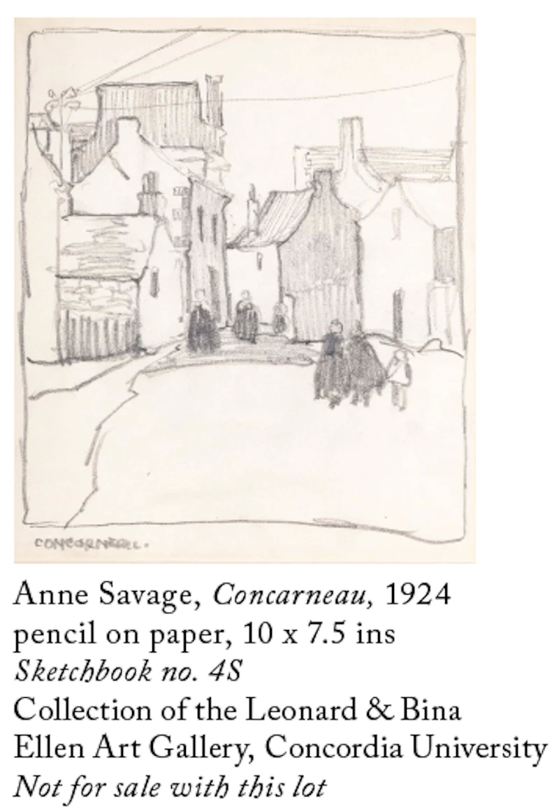 Anne Douglas Savage, Concarneau, oil on board, 1924 - view 4