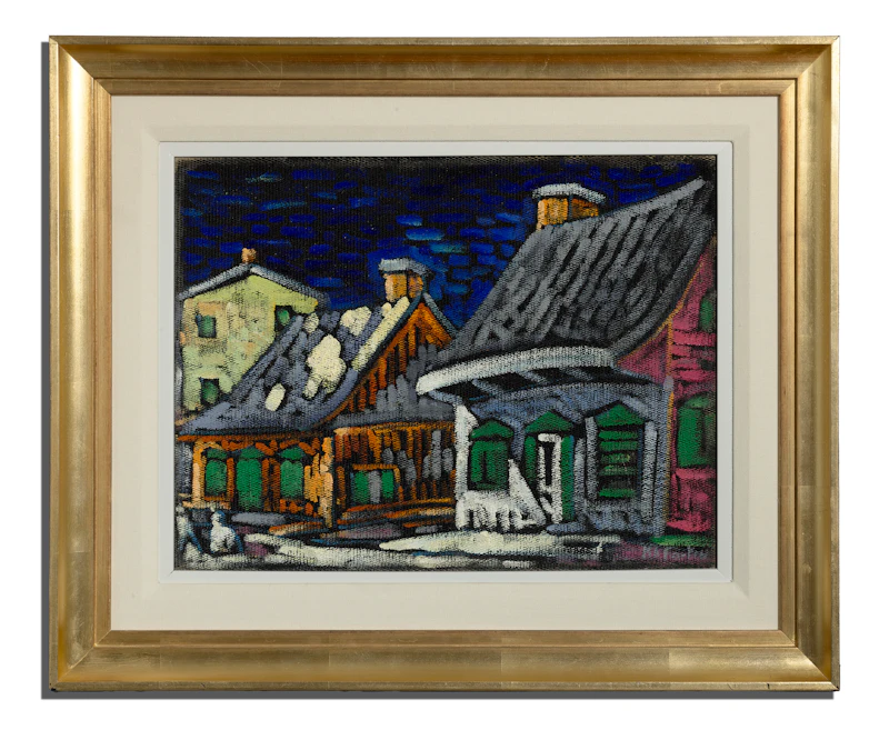 Marc-Aurèle Fortin, Maisons à Ste-Rose, oil on canvas - view 2