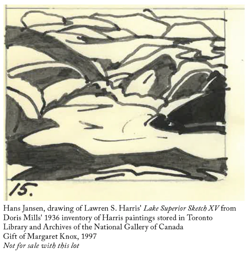 Lawren Stewart Harris, Above Coldwell Bay, North Shore, Lake Superior (Lake Superior Sketch XV), oil on beaverboard, 1925 - view 5