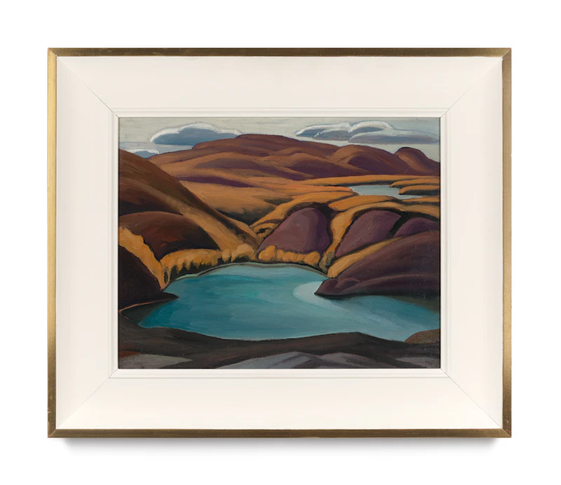 Lawren Stewart Harris, Above Coldwell Bay, North Shore, Lake Superior (Lake Superior Sketch XV), oil on beaverboard, 1925 - view 2