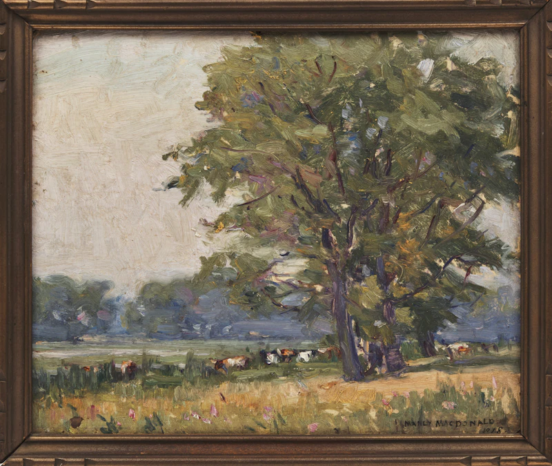 Manly Edward MacDonald, Cows Grazing, oil on board, 1918 - view 2