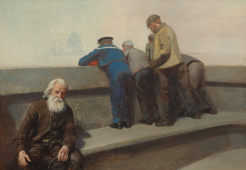 On London Bridge by Frederic Marlett Bell-Smith