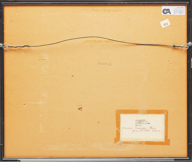 Doris Jean McCarthy, Frobisher Bay, From the Hill Above, ink and watercolour on paper, 1973 - view 3