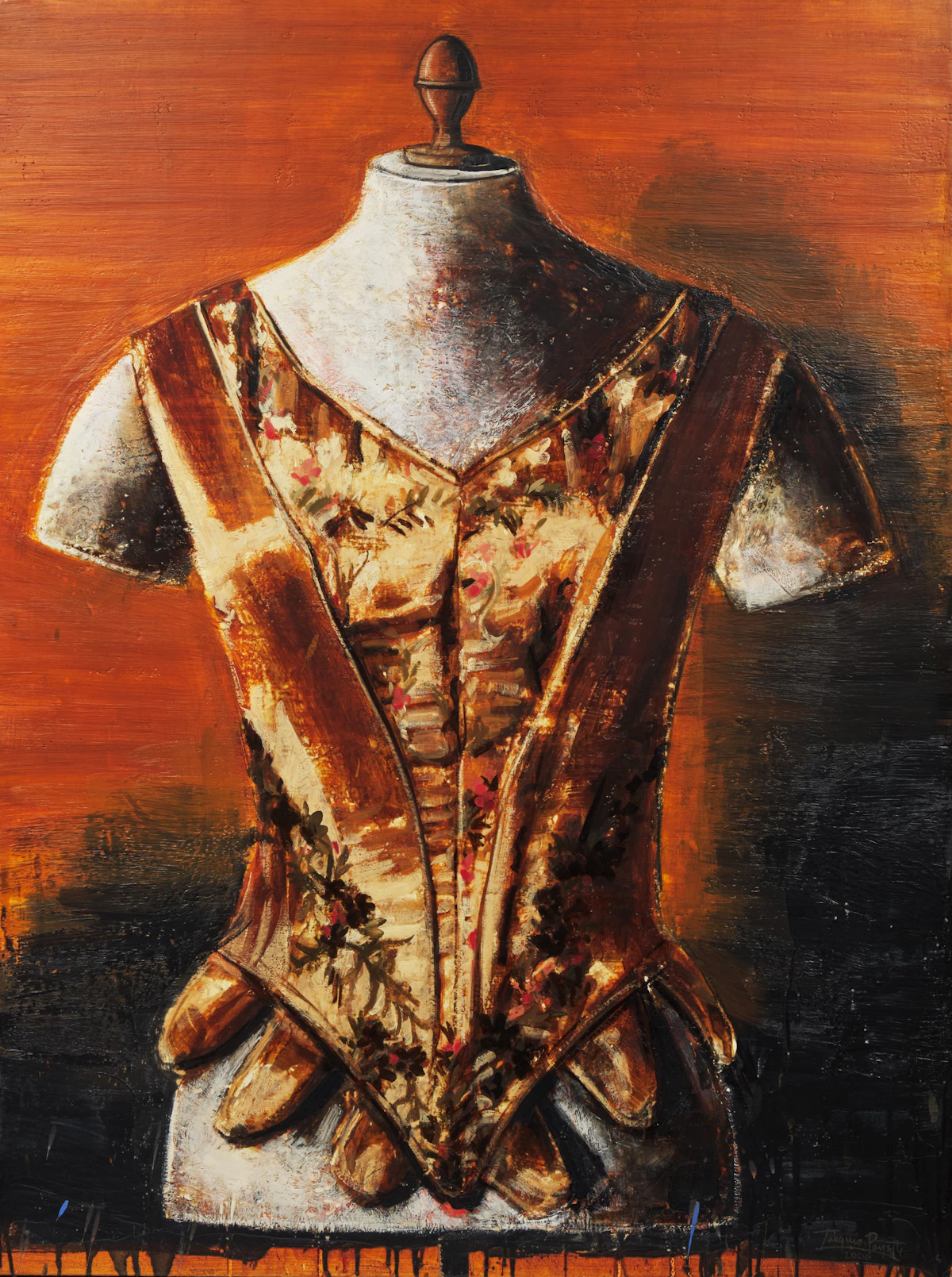 Jacques Payette, Une mémoire qui tremble, encaustic on canvas stretched over board, 2000
