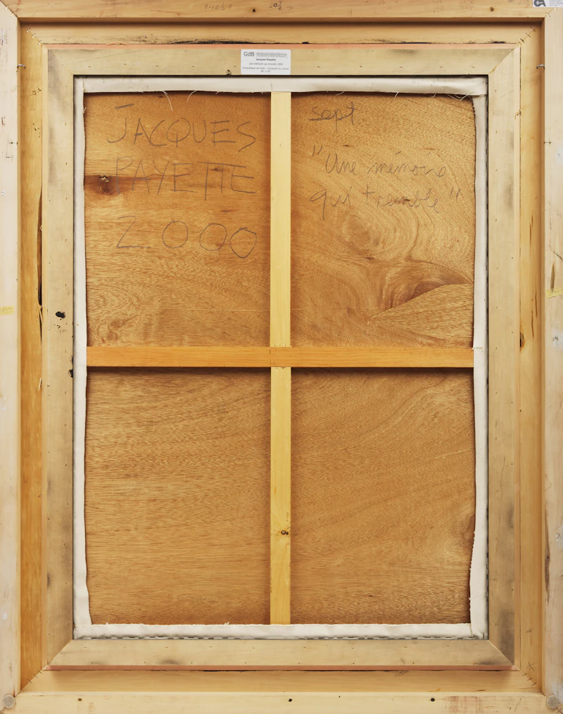 Jacques Payette, Une mémoire qui tremble, encaustic on canvas stretched over board, 2000 - view 3