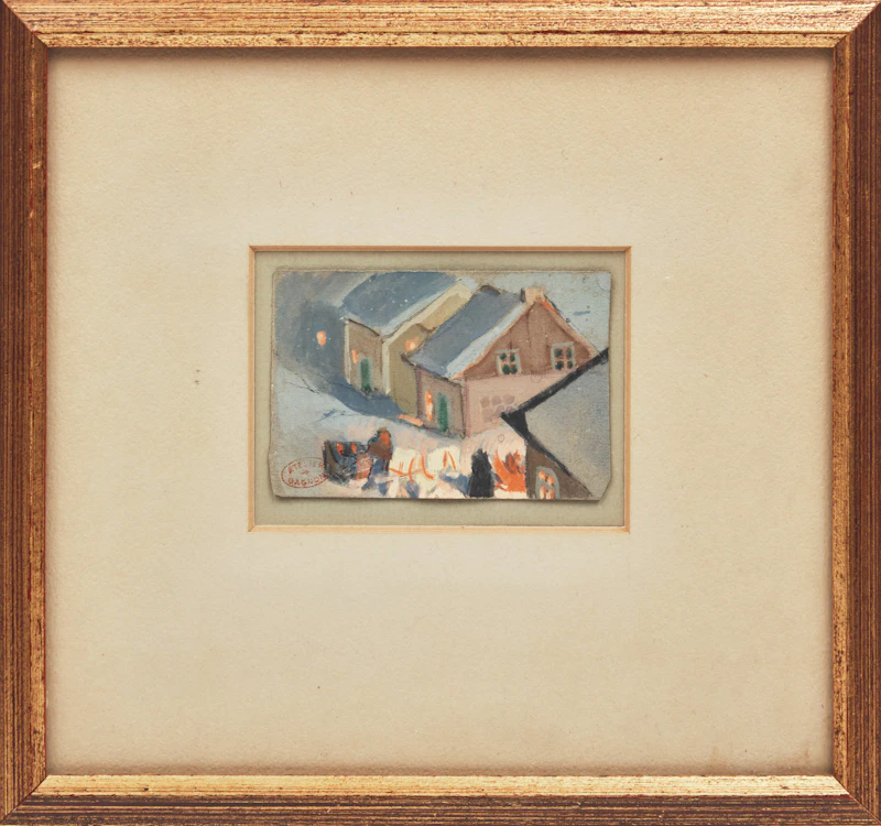 Clarence Alphonse Gagnon, Rentrée au village, gouache - view 2