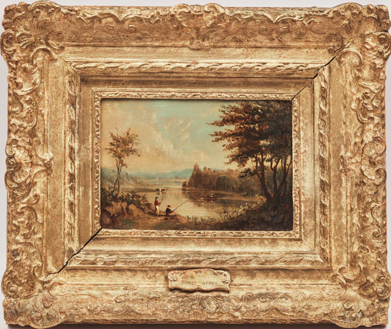 James Stark, Fishing the Lake, oil on board - view 2