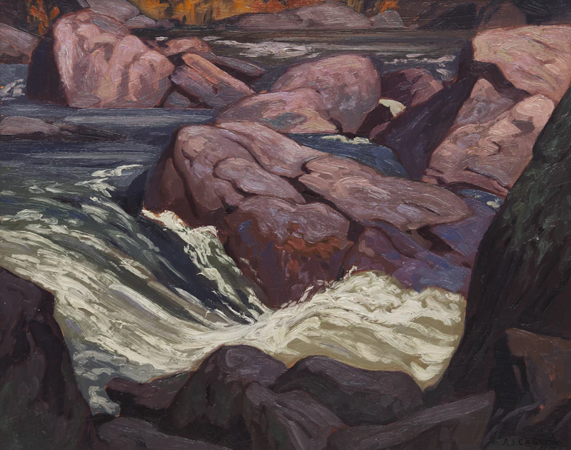 Rapids on the Madawaska - at Palmer Rapids by Alfred Joseph Casson