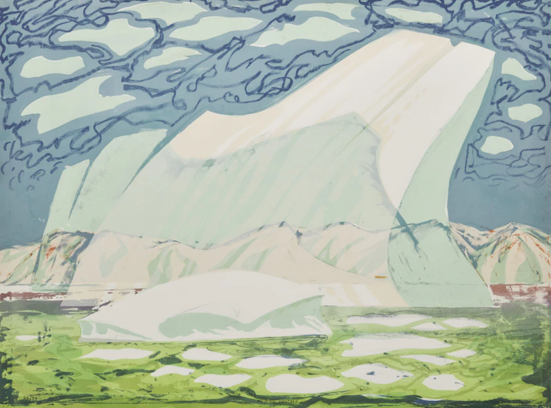 Doris Jean McCarthy, Iceberg Fantasy, colour lithograph