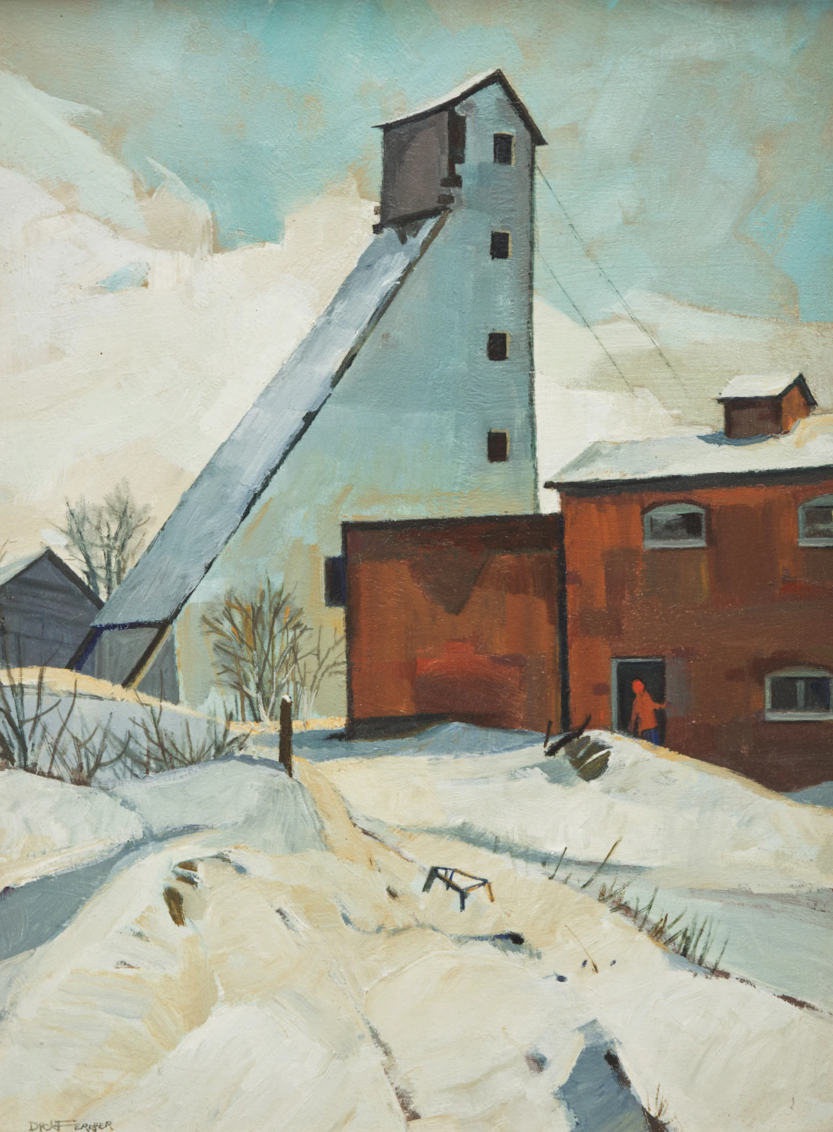 Richard Ferrier, Colonial Mine, Cobalt, Ontario, oil on board