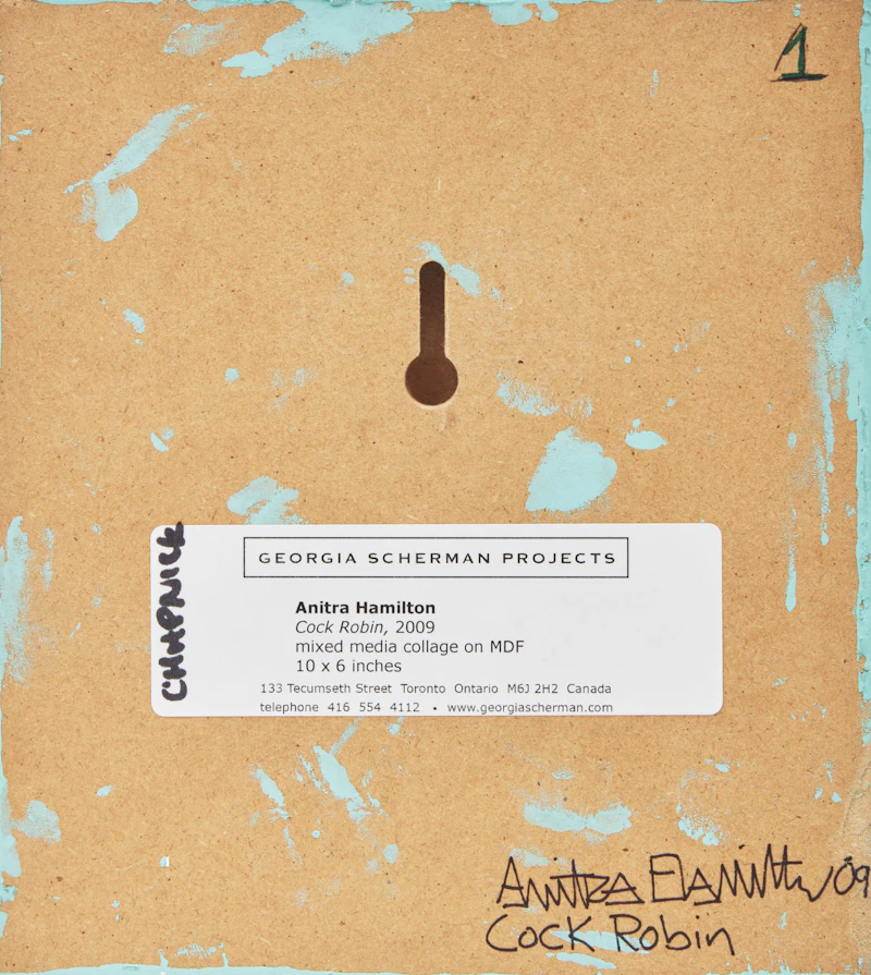 Anitra Hamilton, Cock Robin (1-3), three mixed media collage works on board, 2009 - view 2