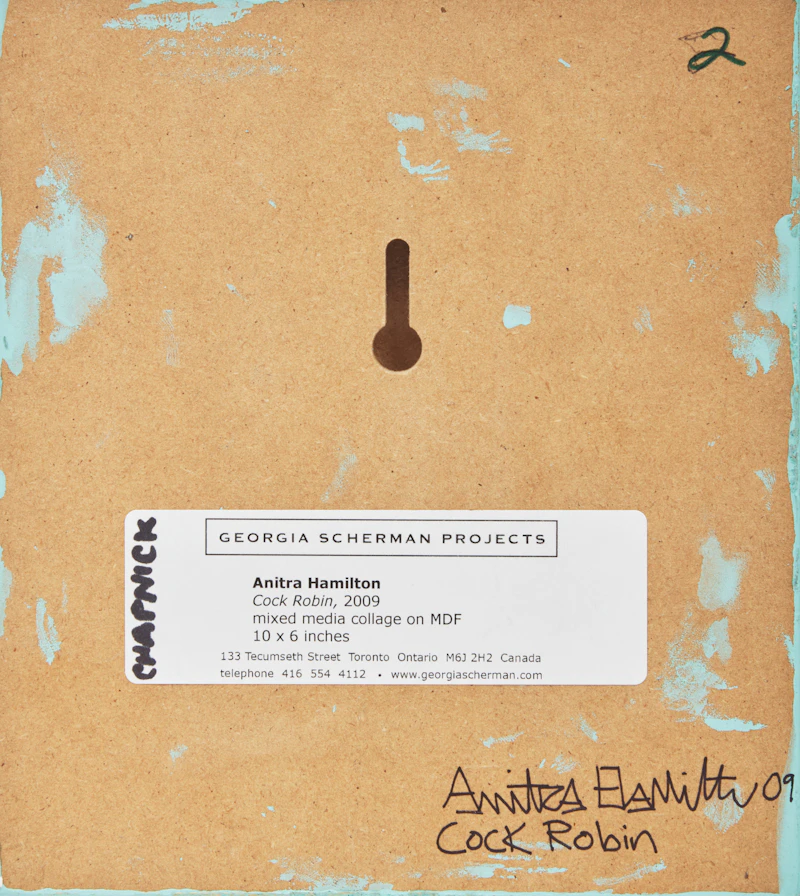 Anitra Hamilton, Cock Robin (1-3), three mixed media collage works on board, 2009 - view 4