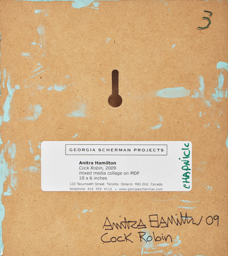 Anitra Hamilton, Cock Robin (1-3), three mixed media collage works on board, 2009 - view 6
