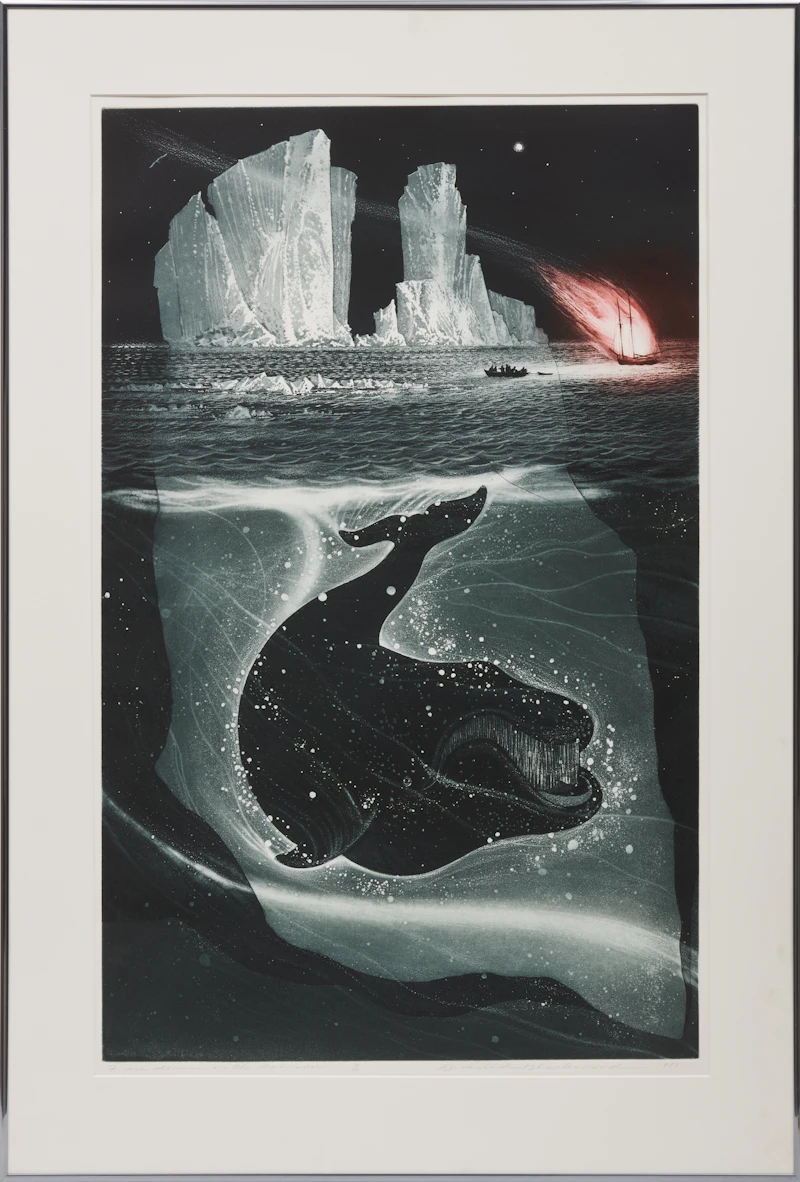 David Lloyd Blackwood, Fire Down on the Labrador, etching and aquatint, 1980 - view 2