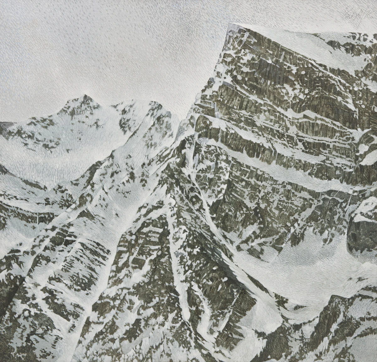 Ronald William Bolt, Mountain Three (Pacific Rim Series #1), acrylic on canvas, 1976