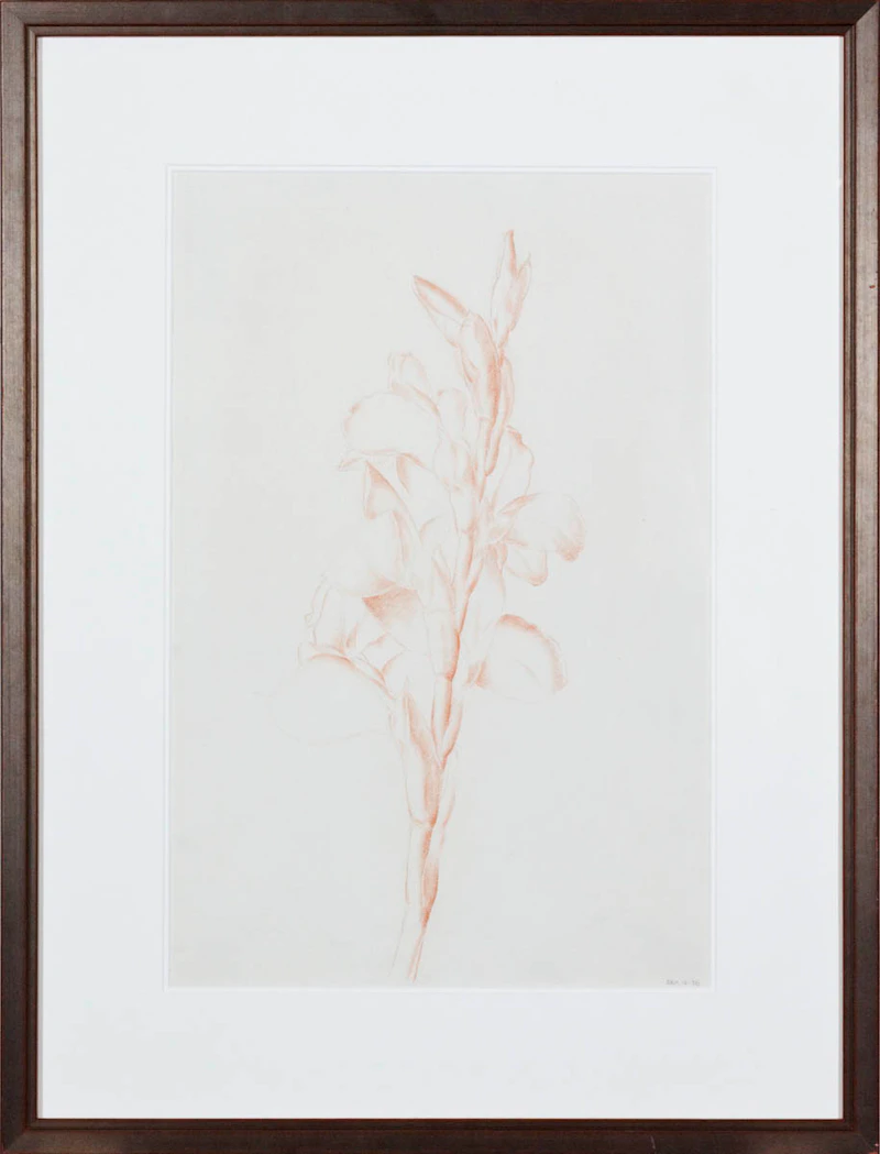 Red Conte Floral by Lionel LeMoine FitzGerald